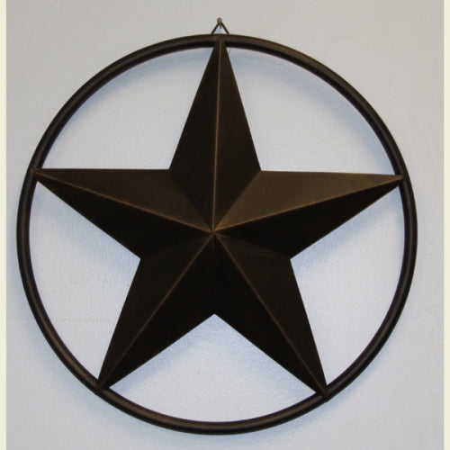 SOLID RING BARN STAR 3",4",6",9",12" METAL LONE STAR WESTERN HOME DECOR HANDMADE-#EH10026