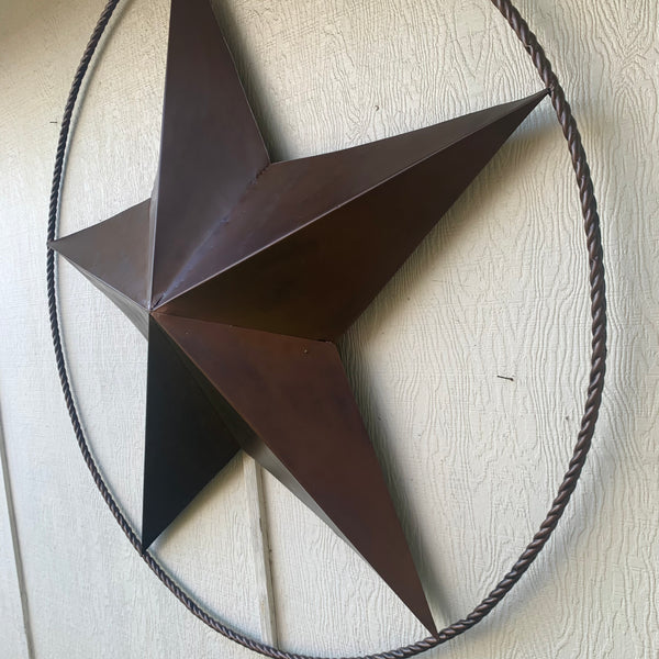 LONE STAR 60" BARN STAR METAL RUSTIC  BRONZE VINTAGE COPPER WALL ART WESTERN HOME DECOR HANDMADE NEW EH10524