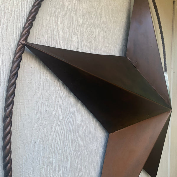 LONE STAR 60" BARN STAR METAL RUSTIC  BRONZE VINTAGE COPPER WALL ART WESTERN HOME DECOR HANDMADE NEW EH10524