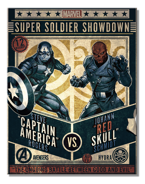 #2755 CAPTAIN AMERICA VS RED SKULL COMICS TIN SIGN METAL WALL ART WESTERN HOME DECOR NEW