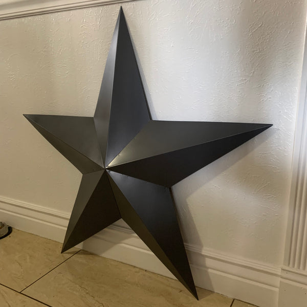 GUN METAL GREY STAR BARN STAR NO RING DAVID STAR 5 POINT WESTERN HOME DECOR HAND PAINTED