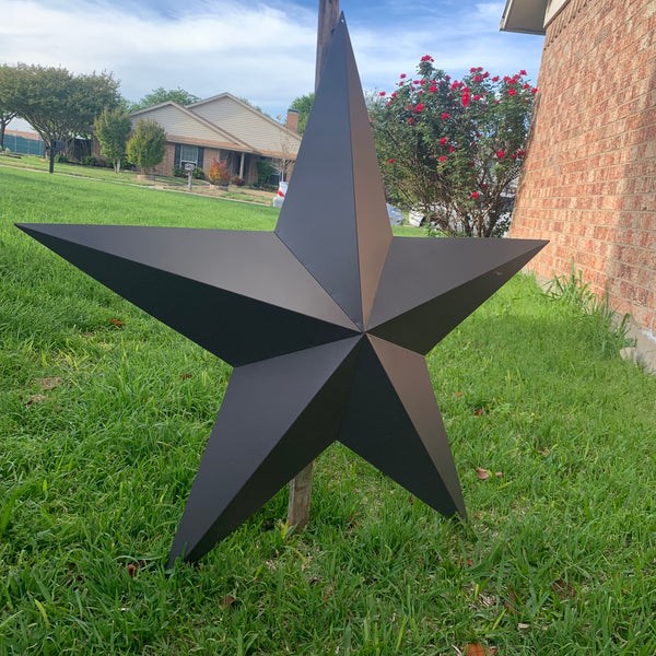 GUN METAL GREY STAR BARN STAR NO RING DAVID STAR 5 POINT WESTERN HOME DECOR HAND PAINTED