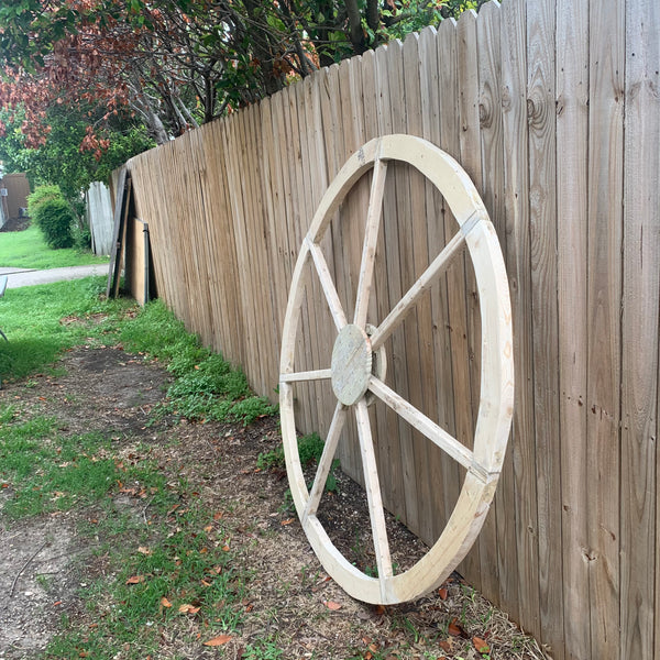 40",60" WAGON WHEEL NATURAL STAIN BARN WOOD WESTERN HOME DECOR RUSTIC HANDMADE NEW