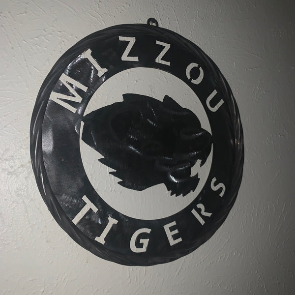 12", 18", 24", 32" MIZZOU TIGERS MISSOURI CUSTOM RAW METAL VINTAGE CRAFT TEAM SIGN HANDMADE