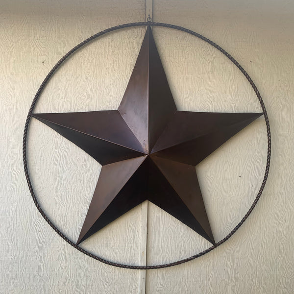 LONE STAR 60" BARN STAR METAL RUSTIC  BRONZE VINTAGE COPPER WALL ART WESTERN HOME DECOR HANDMADE NEW EH10524