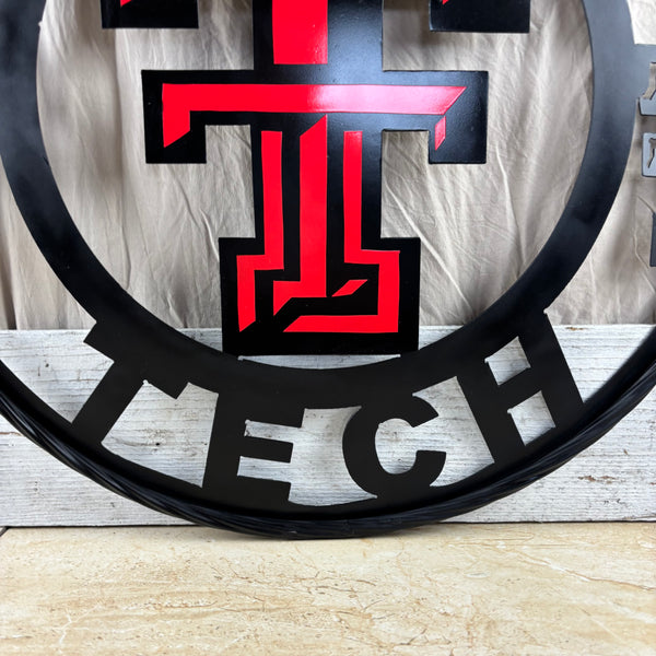 TEXAS TECH CUSTOM METAL VINTAGE SIGN WESTERN HOME DECOR HANDMADE