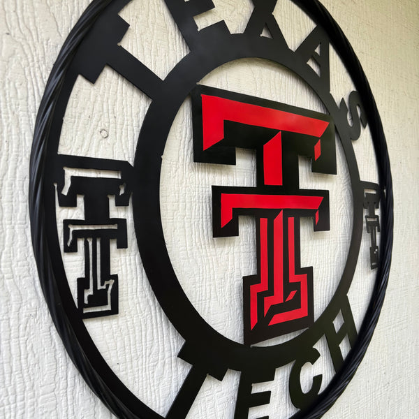 TEXAS TECH CUSTOM METAL VINTAGE SIGN WESTERN HOME DECOR HANDMADE