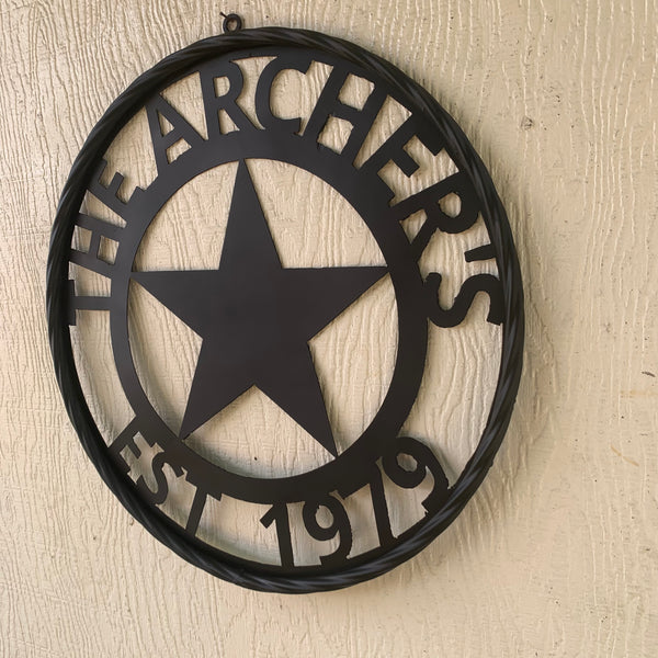 ARCHER STYLE YOUR CUSTOM NAME LASERCUT METAL SIGN WESTERN HOME DECOR HANDMADE ART