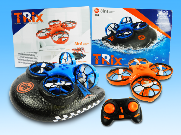 #K3 HOVERCRAFT 6" X 5" ALL 3-IN-1 DRONE HOVERCRAFTWESTERN RC TOYS USA NEW