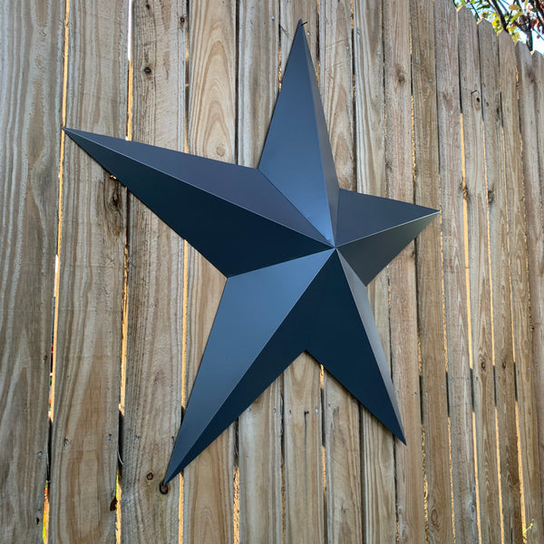 GUN METAL GREY STAR BARN STAR NO RING DAVID STAR 5 POINT WESTERN HOME DECOR HAND PAINTED