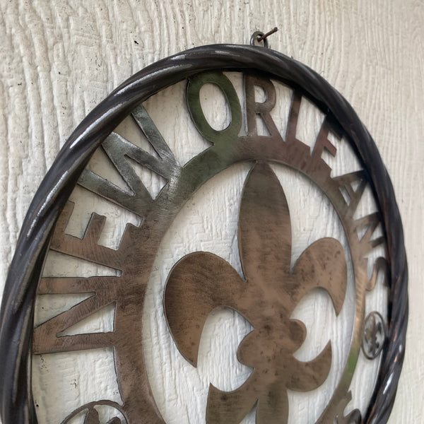 12", 18", 24 NEW ORLEANS SAINTS CUSTOM RAW METAL CRAFT SIGN WALL ART WESTERN HOME DECOR LASERCUT ART