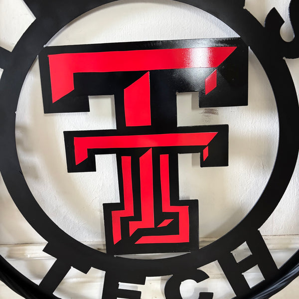 TEXAS TECH CUSTOM METAL VINTAGE SIGN WESTERN HOME DECOR HANDMADE