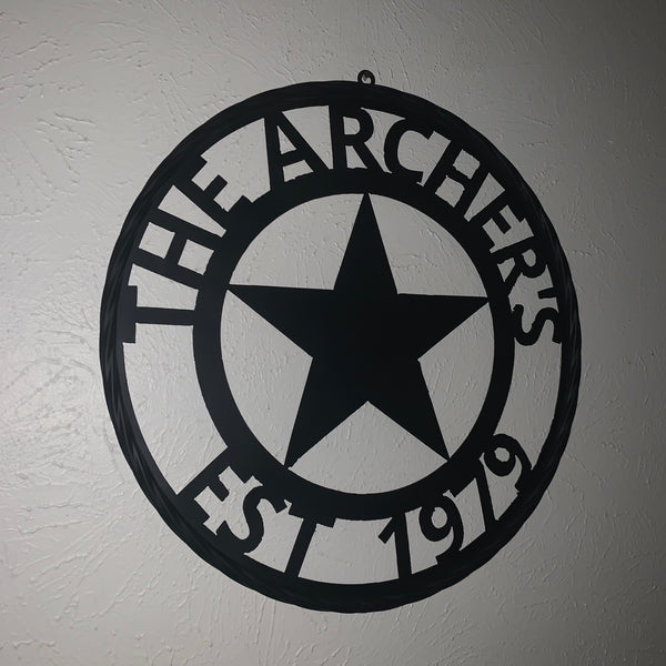 ARCHER STYLE YOUR CUSTOM NAME LASERCUT METAL SIGN WESTERN HOME DECOR HANDMADE ART