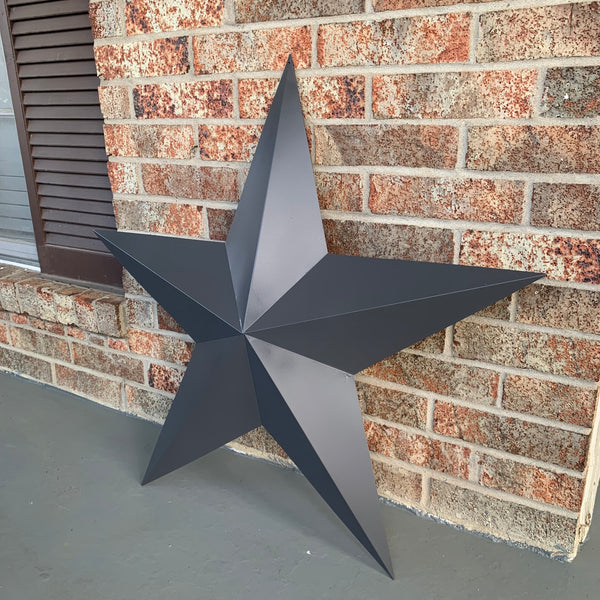 GUN METAL GREY STAR BARN STAR NO RING DAVID STAR 5 POINT WESTERN HOME DECOR HAND PAINTED