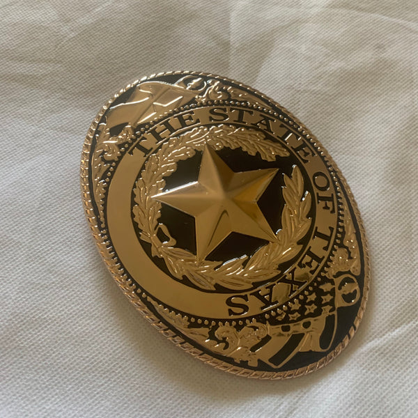 LONESTAR STATE ROSE GOLD STAR BELT BUCKLE LARGE WESTERN BUCKLE FASHION ART NEW #EH12264