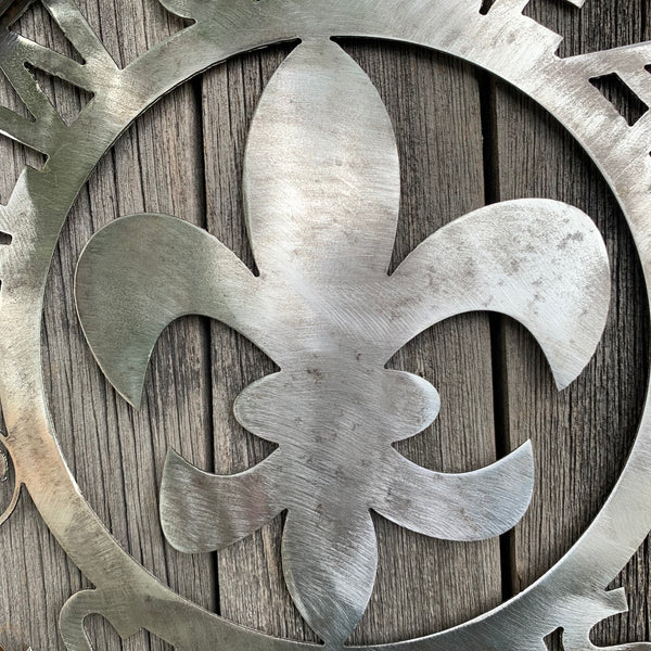 12", 18", 24 NEW ORLEANS SAINTS CUSTOM RAW METAL CRAFT SIGN WALL ART WESTERN HOME DECOR LASERCUT ART