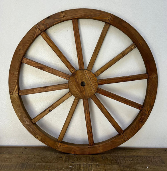 36", 40" WAGON WHEEL NATURAL STAIN BARN WOOD WESTERN HOME DECOR HANDMADE #EH12342