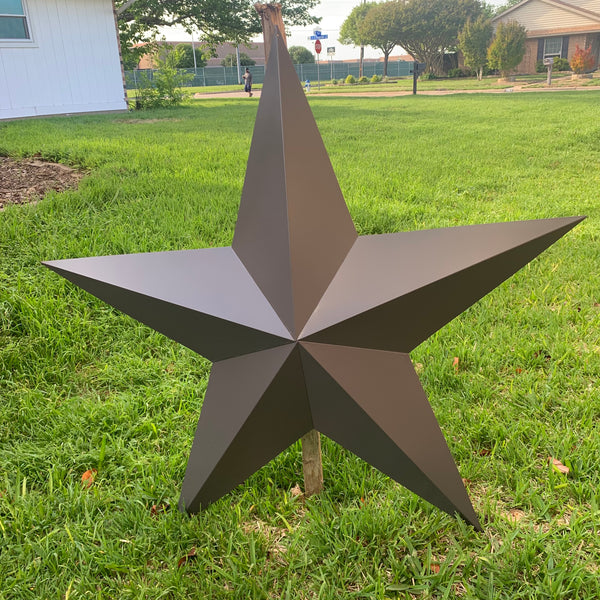 GUN METAL GREY STAR BARN STAR NO RING DAVID STAR 5 POINT WESTERN HOME DECOR HAND PAINTED