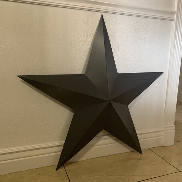 GUN METAL GREY STAR BARN STAR NO RING DAVID STAR 5 POINT WESTERN HOME DECOR HAND PAINTED