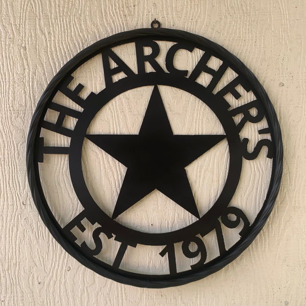 ARCHER STYLE YOUR CUSTOM NAME LASERCUT METAL SIGN WESTERN HOME DECOR HANDMADE ART