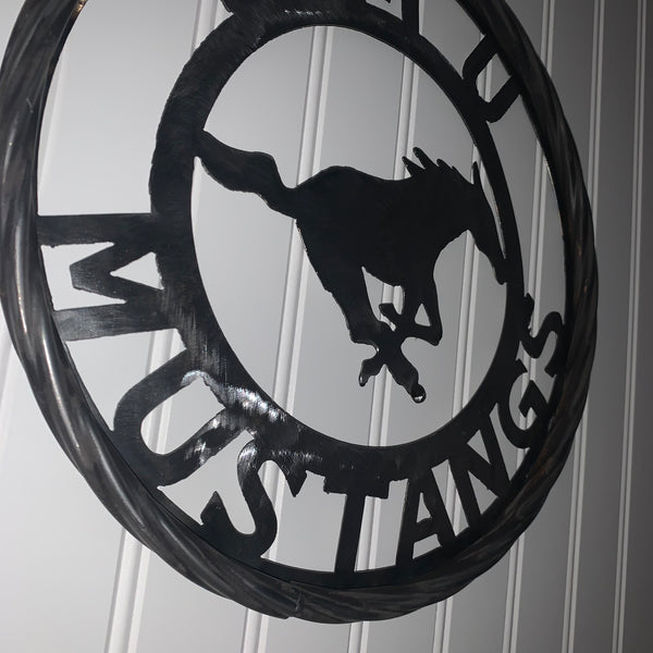 12",18",24",32",36" SMU MUSTANGS RAW METAL CUSTOM VINTAGE CRAFT WALL ART TEAM SIGN HANDMADE