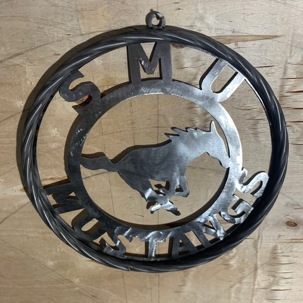 12",18",24",32",36" SMU MUSTANGS RAW METAL CUSTOM VINTAGE CRAFT WALL ART TEAM SIGN HANDMADE