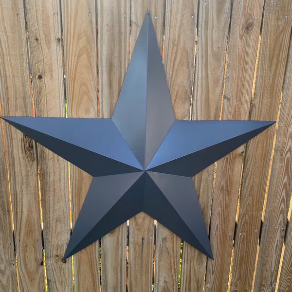 GUN METAL GREY STAR BARN STAR NO RING DAVID STAR 5 POINT WESTERN HOME DECOR HAND PAINTED