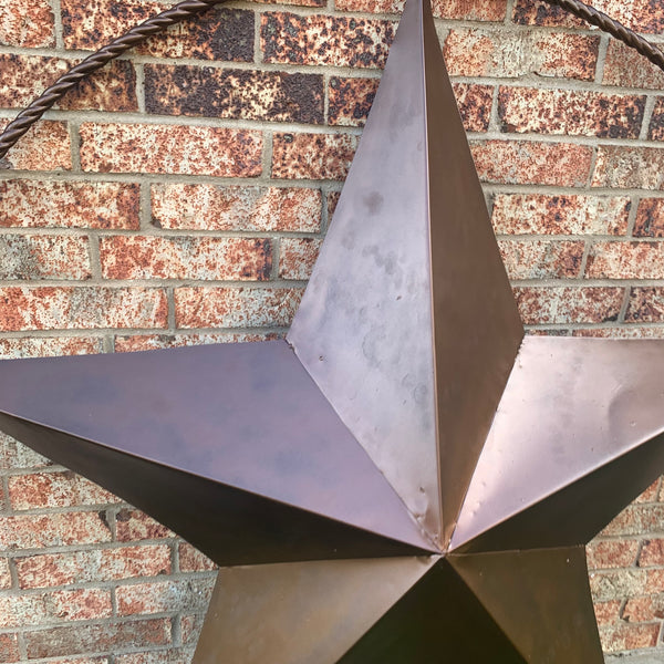 LONE STAR 60" BARN STAR METAL RUSTIC  BRONZE VINTAGE COPPER WALL ART WESTERN HOME DECOR HANDMADE NEW EH10524