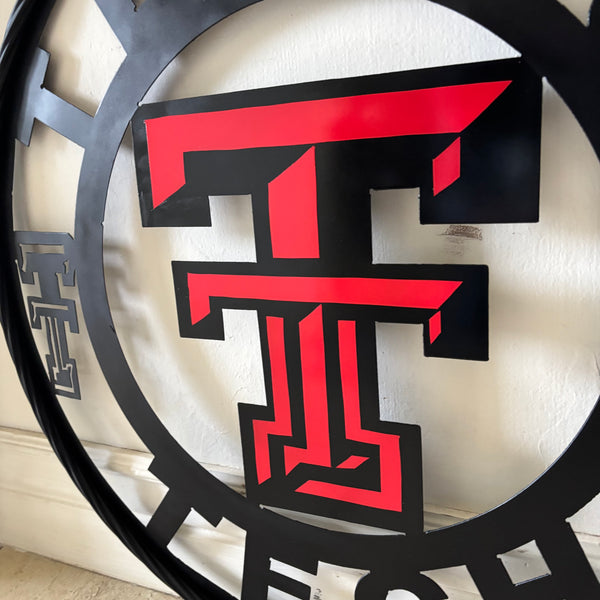 TEXAS TECH CUSTOM METAL VINTAGE SIGN WESTERN HOME DECOR HANDMADE
