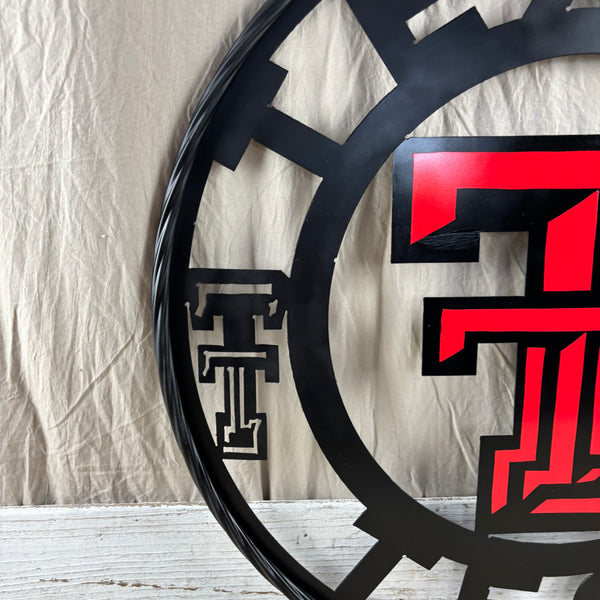 TEXAS TECH CUSTOM METAL VINTAGE SIGN WESTERN HOME DECOR HANDMADE