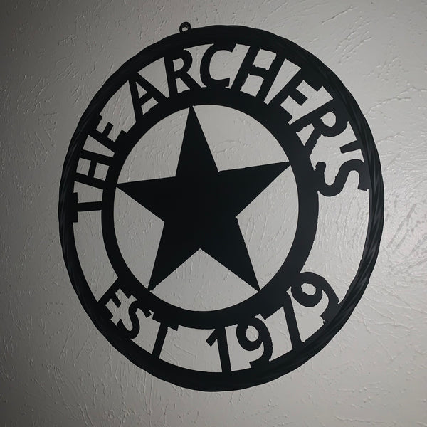 ARCHER STYLE YOUR CUSTOM NAME LASERCUT METAL SIGN WESTERN HOME DECOR HANDMADE ART