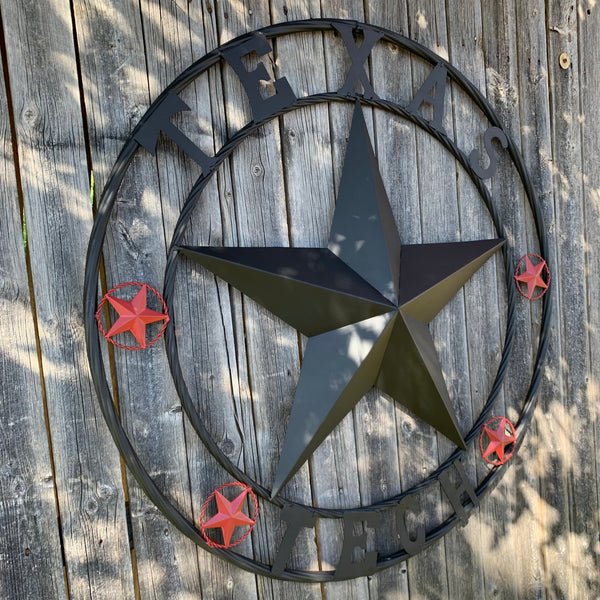 TEXAS TECH BARN STAR METAL LONESTAR CUSTOM VINTAGE METAL TEAM CRAFT ART WESTERN HOME DECOR SIZE:24",32",36",40",50"