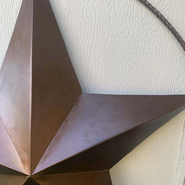 LONE STAR 60" BARN STAR METAL RUSTIC  BRONZE VINTAGE COPPER WALL ART WESTERN HOME DECOR HANDMADE NEW EH10524