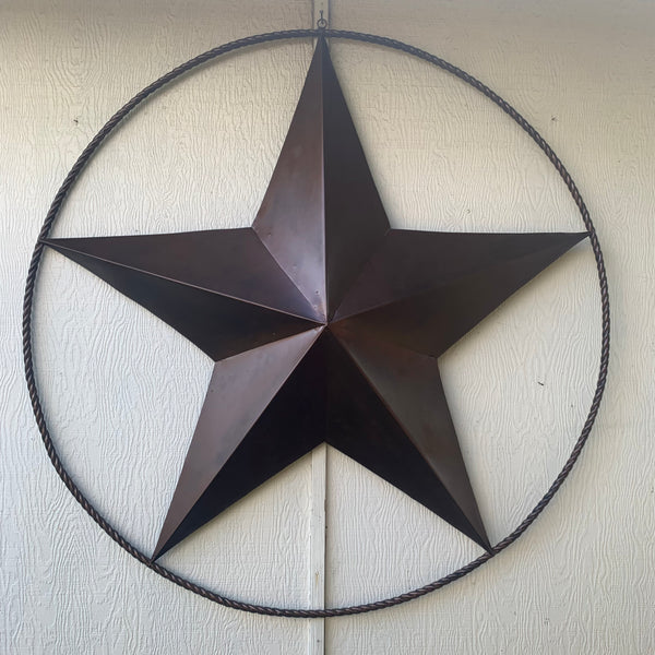 LONE STAR 60" BARN STAR METAL RUSTIC  BRONZE VINTAGE COPPER WALL ART WESTERN HOME DECOR HANDMADE NEW EH10524