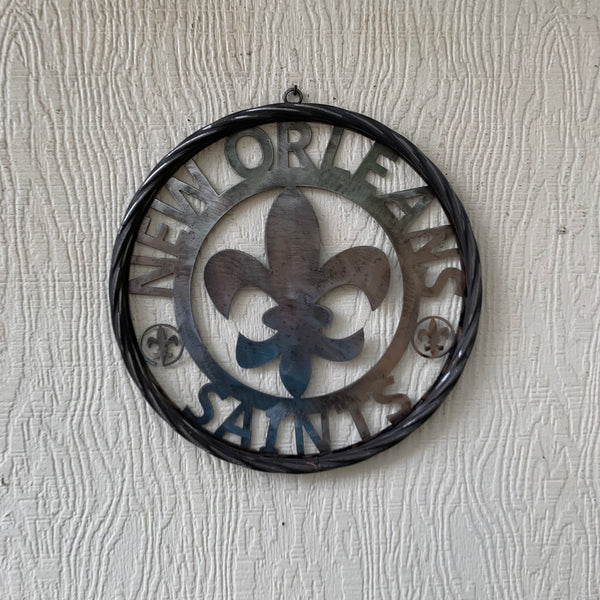 12", 18", 24 NEW ORLEANS SAINTS CUSTOM RAW METAL CRAFT SIGN WALL ART WESTERN HOME DECOR LASERCUT ART