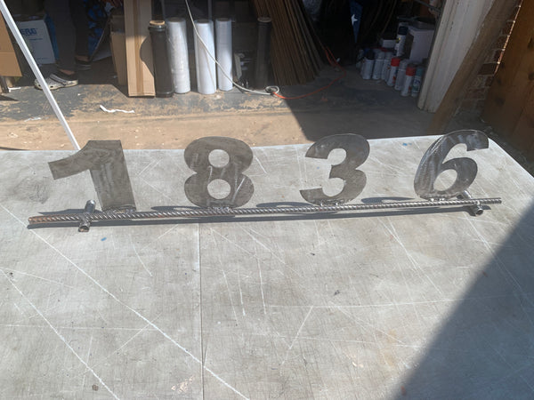 7"H X 36" LONG YOUR CUSTOM NUMBER METAL BARN METAL SIGN WESTERN HOME DECOR