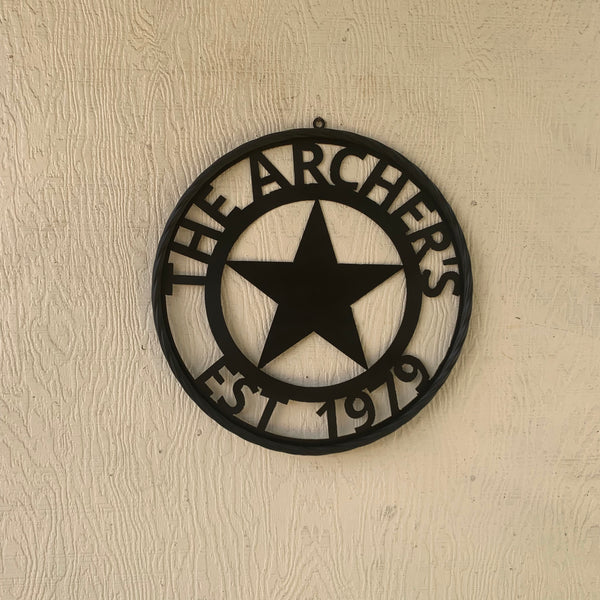 ARCHER STYLE YOUR CUSTOM NAME LASERCUT METAL SIGN WESTERN HOME DECOR HANDMADE ART