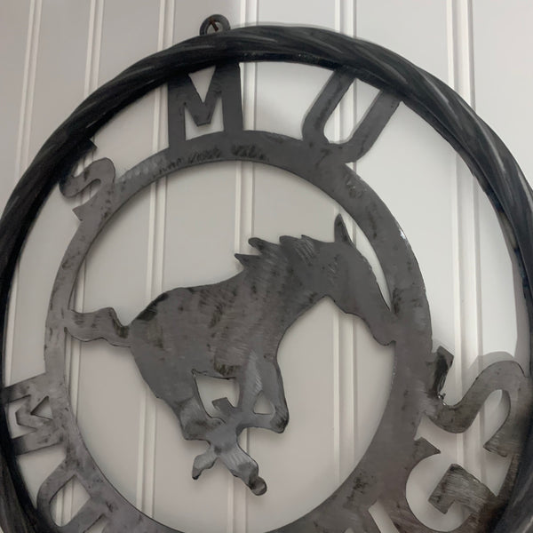 12",18",24",32",36" SMU MUSTANGS RAW METAL CUSTOM VINTAGE CRAFT WALL ART TEAM SIGN HANDMADE