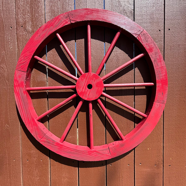 RED WAGON WHEEL BARN WOOD WESTERN HOME DECOR RUSTIC NEW 16",24",30",36",40"