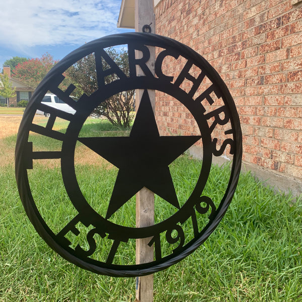 ARCHER STYLE YOUR CUSTOM NAME LASERCUT METAL SIGN WESTERN HOME DECOR HANDMADE ART