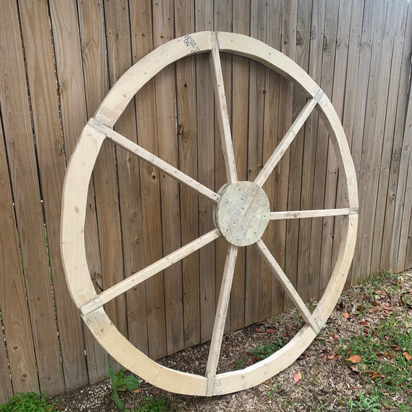 40",60" WAGON WHEEL NATURAL STAIN BARN WOOD WESTERN HOME DECOR RUSTIC HANDMADE NEW