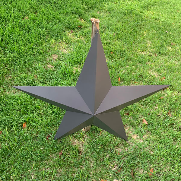 GUN METAL GREY STAR BARN STAR NO RING DAVID STAR 5 POINT WESTERN HOME DECOR HAND PAINTED