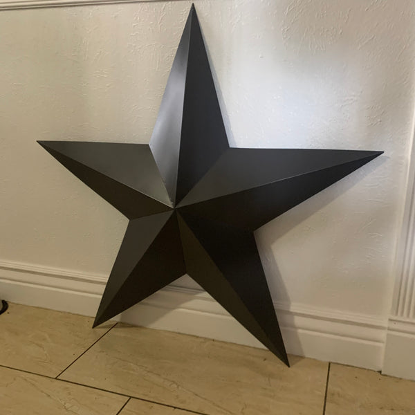 GUN METAL GREY STAR BARN STAR NO RING DAVID STAR 5 POINT WESTERN HOME DECOR HAND PAINTED