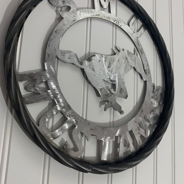 12",18",24",32",36" SMU MUSTANGS RAW METAL CUSTOM VINTAGE CRAFT WALL ART TEAM SIGN HANDMADE