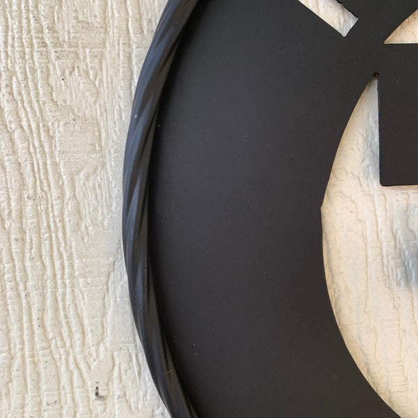 12",18",24",32",36" TEXAS TECH RUSTIC BLACK CUSTOM METAL VINTAGE CRAFT TEAM SIGN HANDMADE TO ORDER