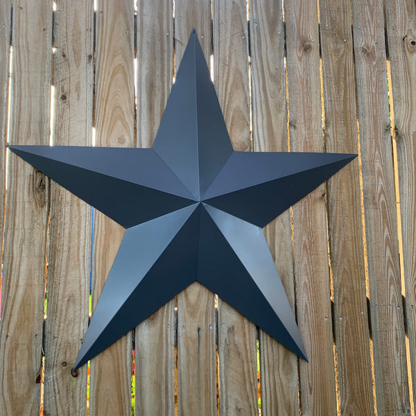 GUN METAL GREY STAR BARN STAR NO RING DAVID STAR 5 POINT WESTERN HOME DECOR HAND PAINTED