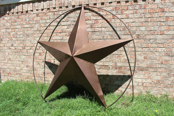 #EH10531 3" TO 96" HAND PAINTED RUSTIC BRONZE COPPER BARN STAR WESTERN HOME DECOR HANDMADE NEW