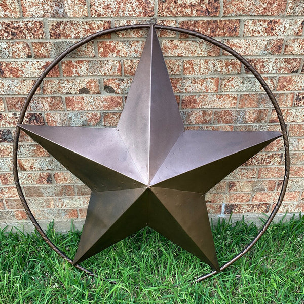 #EH10531 3" TO 96" HAND PAINTED RUSTIC BRONZE COPPER BARN STAR WESTERN HOME DECOR HANDMADE NEW