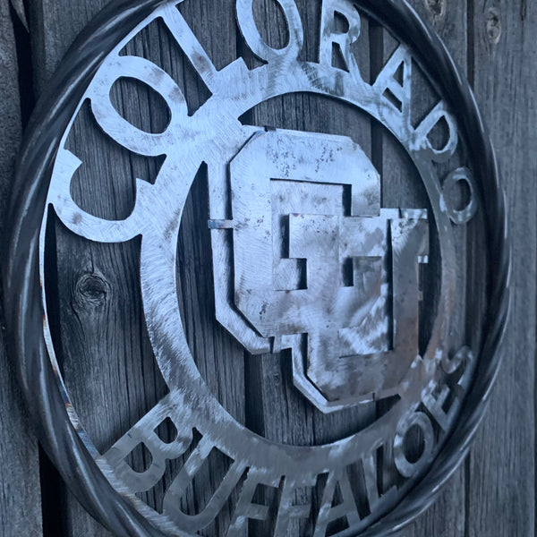 COLORADO BUFFALOES CUSTOM RAW METAL VINTAGE CRAFT SIGN TEAM ART WESTERN HOME DECOR HANDMADE