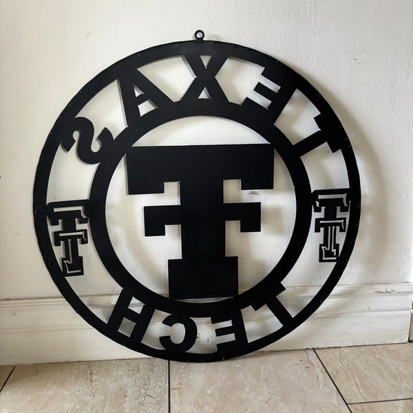 TEXAS TECH CUSTOM METAL VINTAGE SIGN WESTERN HOME DECOR HANDMADE